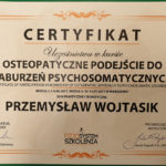 Certyfikat dla Przemysława Wojtasika